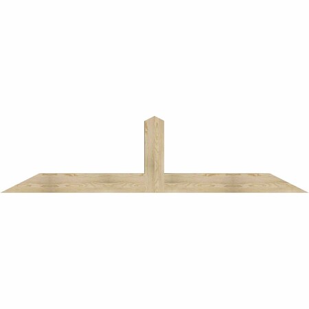 Ekena Millwork Portland Rough Sawn Timber Gable Bracket, Douglas Fir, 96"W x 24"H x 6"D x 6"F, 6/12 Pitch GBW096X24X0606POR00RDF